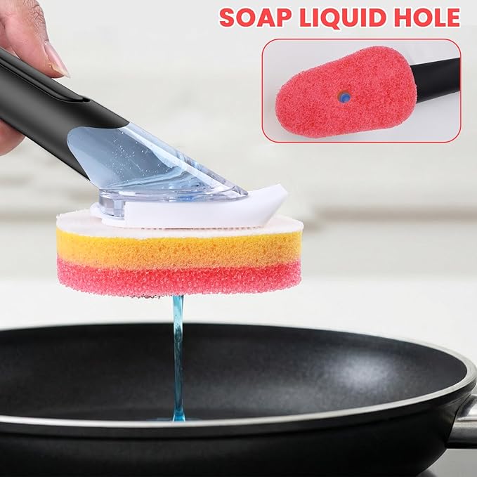 Soap Dispensing Replacement Dish Brush Storage Set - Image 4