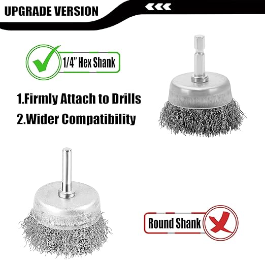 Wire Brush for Drill Set 6 Pcs, Wire Wheel for Drill - Image 4