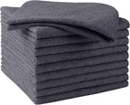 HOMEXCEL Grey Microfiber Cleaning Cloths, 10 Pack Microfiber Towels by HOMEXCEL