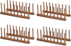 HBlife 4pcs Acacia Wooden Dish Dying Rack Pot Lid Plate Organizer Holder by HBlife