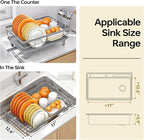 TOOLF Space-Saving Dish Drying Rack, Sink Dish Drainer Rack, Dishes Strainer - Image 9