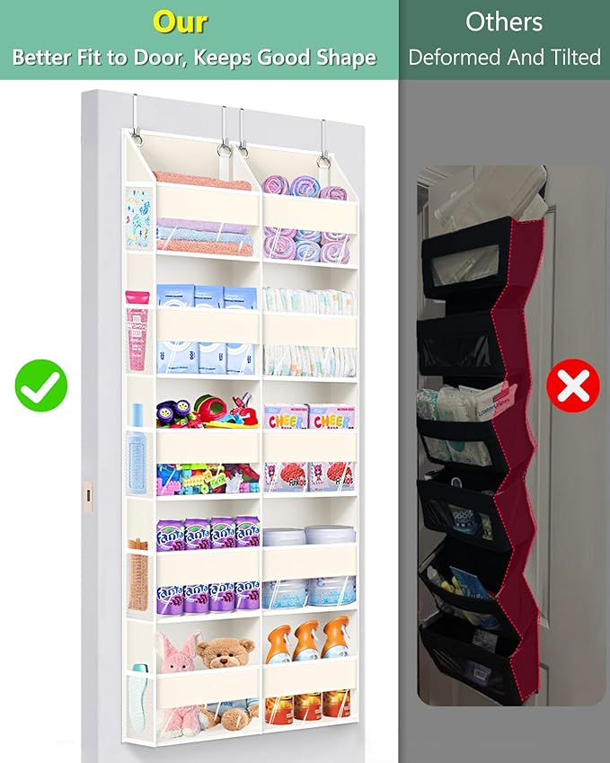 Heavy Duty Over The Door Organizer 5 Tiers, Extra Large Behind Door Storage of - Image 4