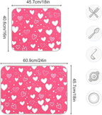 Hot Pink Love Dish Drying Mat for Kitchen Countertop 18x24 Happy Valentine’s - Image 2