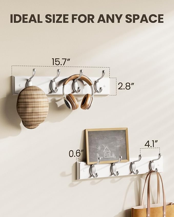 AMADA HOMEFURNISHING Coat Rack Wall Mount 2 Pack, Coat Hooks Wall Hooks Coat - Image 4