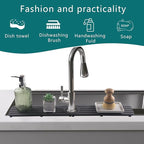 Drying Stone Faucet Mat for Kitchen Sink, Diatomite Faucet Handle Drip Catcher - Image 2