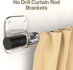 No Drill Curtain Rod Brackets No Drilling Holder 20lb - Image 6