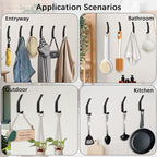 6 Pack Coat Hooks Wall Mount - Image 7