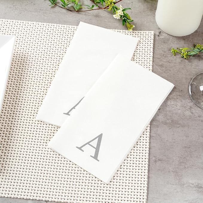 Luxenap 15.8 X 7.9 Inch Linen-Feel Guest Towels, 2000 Lettered Hand Towels - Image 6