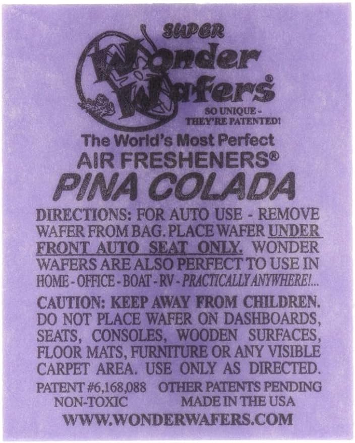 Wonder Wafers Air Fresheners 50ct. Individually Wrapped, Pina Colada Fragrance by Wonder+Wafers
