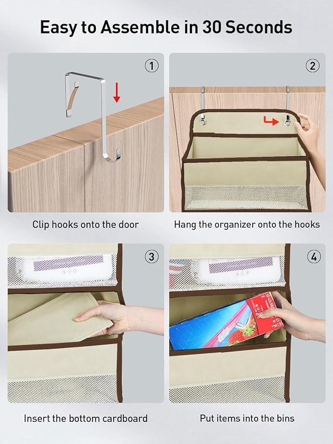 Yecaye 2 Pc Over the Door Organizer - Image 5