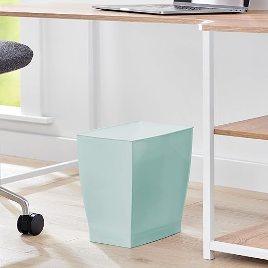iDesign Small Plastic Bathroom Trash Can, Slim Rectangle Garbage Bin - Image 5