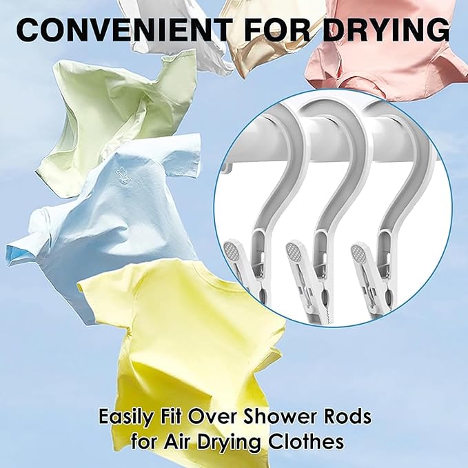 24pcs Laundry Hooks Clip Plastic Clothes Hangers Pins Super Strong Hanger Clips - Image 5