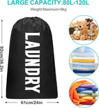 2 Pack XL Travel Laundry Bag, Machine Washable Dirty Clothes Organizer - Image 7