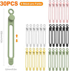 CoguZed 30Pcs Silicone Cable Ties, Reusable Cable Management Organizer - Image 2