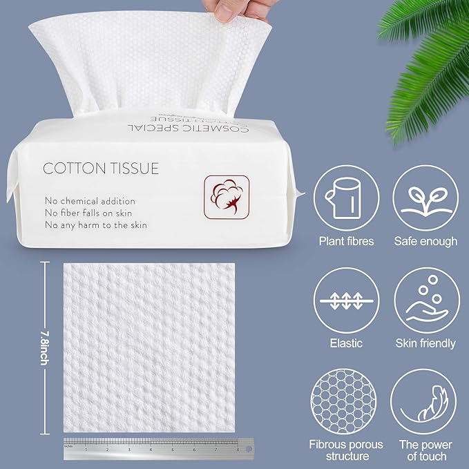 Disposable Face Towel Facial Tissue Soft Cotton Facial Cleansing Cloths - Image 2