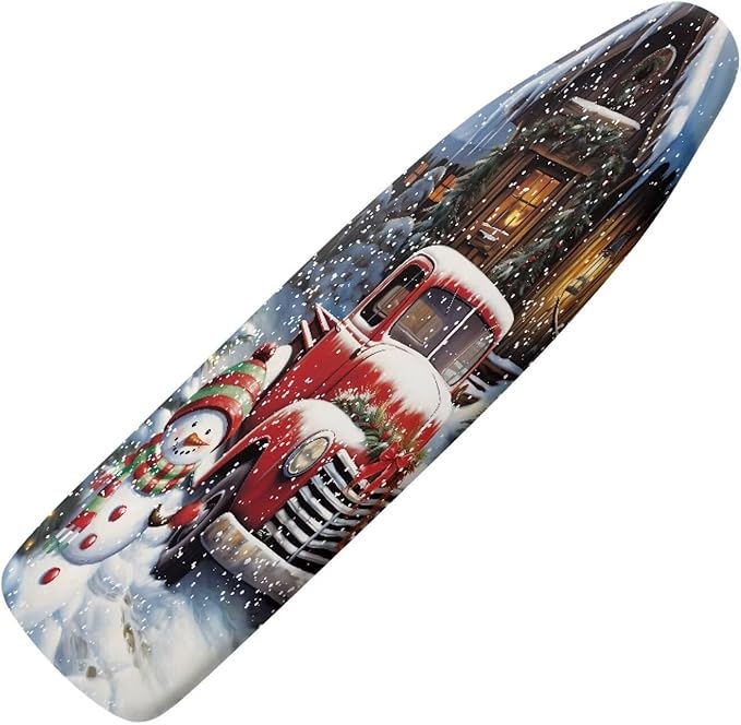 ZDCUSTOM 13"x52" Ironing Board Cover, Snowman Landscape Merry Christmas by Unknown
