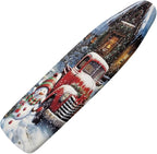 ZDCUSTOM 13"x52" Ironing Board Cover, Snowman Landscape Merry Christmas by Unknown