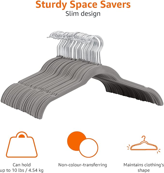 Amazon Basics Slim, Non-Slip Shirt Clothes Hangers - Image 4