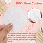 Extra Large Cotton Rounds, Diameter 3.14", 100% Pure Cotton Pads, Soft and - Image 3