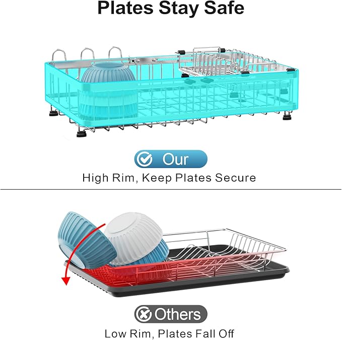 GSlife Large Capacity Expandable Dish Drying Rack - Image 9