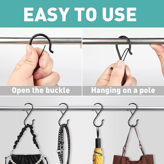 150 Pcs S Hooks for Hanging Heavy Duty, 3.5-inch Heavy Duty Metal S Hook - Image 4