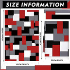 Boyiee Set of 6 Red Black Grey White Kitchen Towels Modern Geometric Dish Hand - Image 4