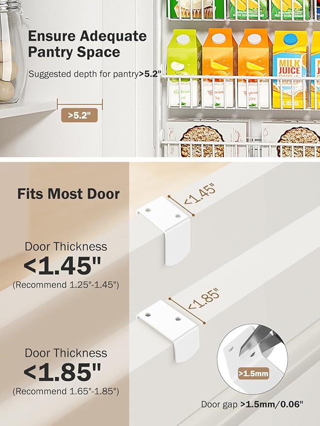 Delamu Over The Door Pantry Organizer, 9-Tier Pantry Door Organizers and Storage - Image 3