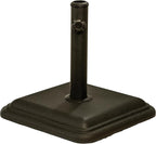 US Weight 26 Pound Umbrella Base - Cast Stone Outdoor Umbrella Stand - for Use with Umbrella Poles 1.3" to 1.8" - Designed to be Used with Patio Table - Bronze by USWeight