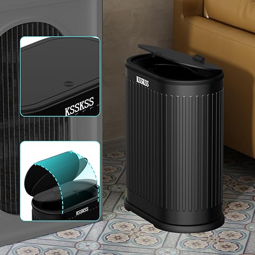 1.8 Gallons Small Stainless Steel Trash Can - Image 3