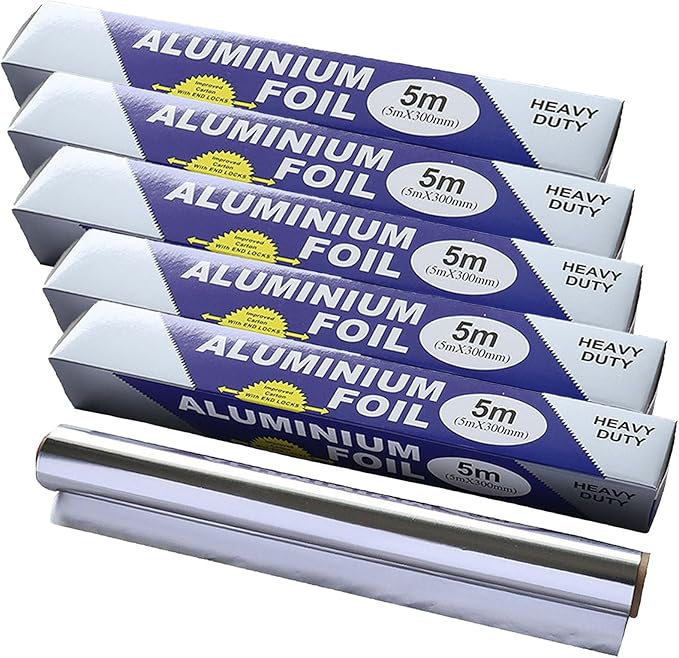 5-Pack Heavy Duty Grilling Aluminum Foil ， Baking Foil Paper, Sheets by Unknown