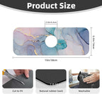 Colorful Marble Abstract Kitchen Sink Splash Guard Faucet Mat Super Absorbent - Image 2