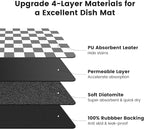 17" x 32" Checkered Dish Drying Mat - Image 3