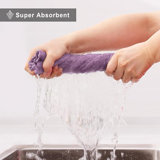 Homaxy 12 Pack Dish Towels for Kitchen, Super Soft and Absorbent Coral Velvet - Image 3
