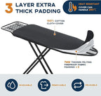 Ironing Board Full Size, RAINHOL 54"x13" Heavy Duty Compact Ironing Board - Image 3