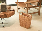 6 Gallon Wicker Trash Can with Wooden Handle, Wicker Waste Basket - Image 8