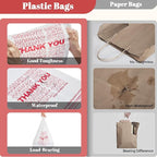 Delxo Grocery Bags Thank You Plastic T-Shirt Bag, To Go, Convenience Stores - Image 8