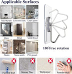 150 Pack Adhesive Hooks Wall Hooks 24lb Self Adhesive Hooks Heavy Duty - Image 6
