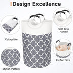 Large Laundry Basket Laundry Hamper Bag Washing Bin Clothes Bag Collapsible Tall - Image 3