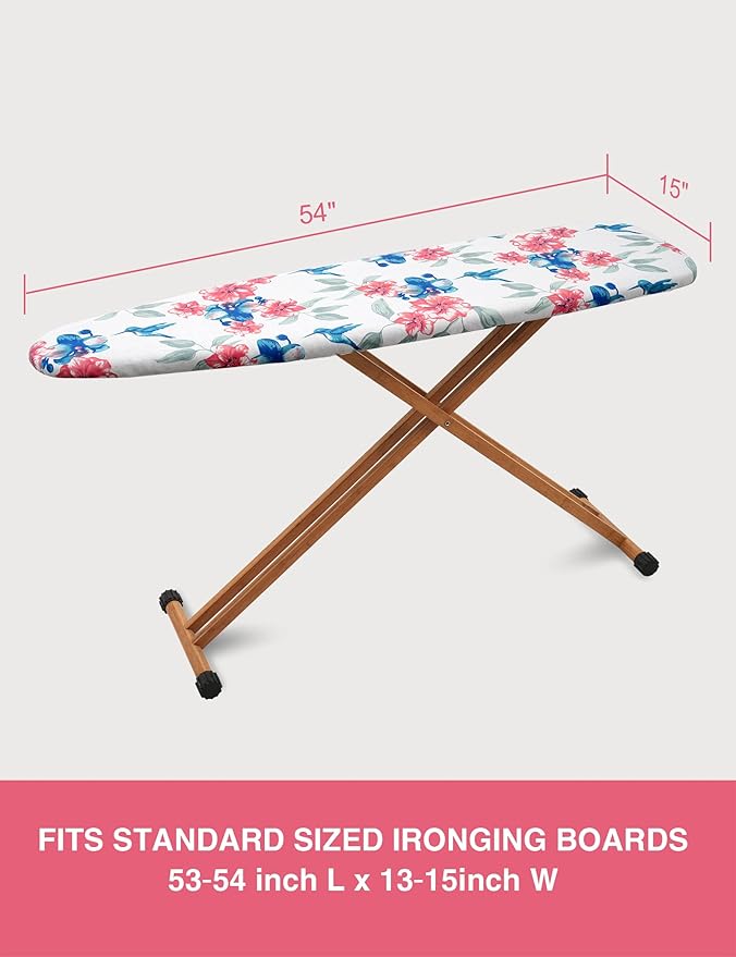 Ironing Board Cover and Pad 15"x54" Extra Thick Natural Cotton, Scorch and - Image 5
