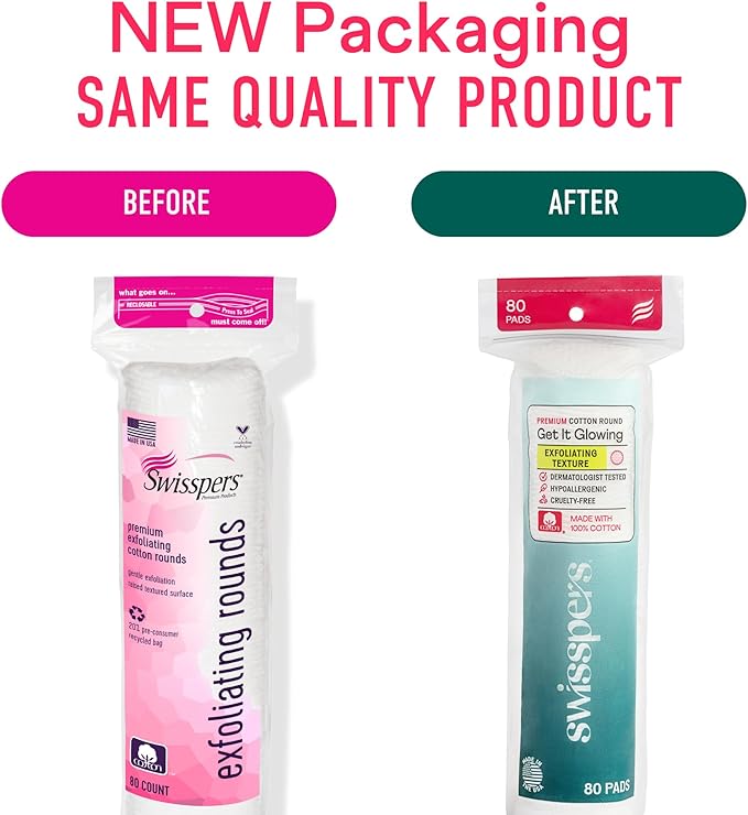 Swisspers Premium Exfoliating Rounds, 2 Distinct Raised Textured Surface - Image 2