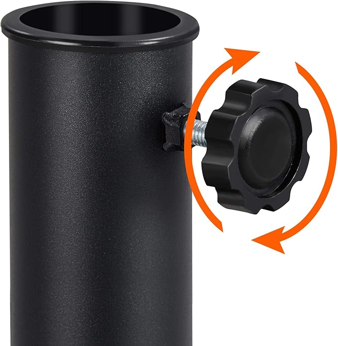 Yaheetech 22 lbs Heavy Duty Outdoor Umbrella Base 18" Round Patio Umbrella Stand Market Umbrella Base for Garden & Lawn, Black - Image 5