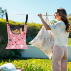 Clothes Pin Hanging Bag, Clothes Pins Bag Holder Outdoor 4.Stylish Clothespin - Image 2