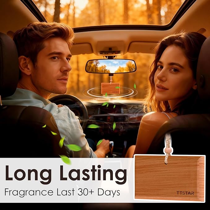 ttstar Car Air Freshener Long Lasting 3 Pack Wood Air Fresheners Refill - Image 7