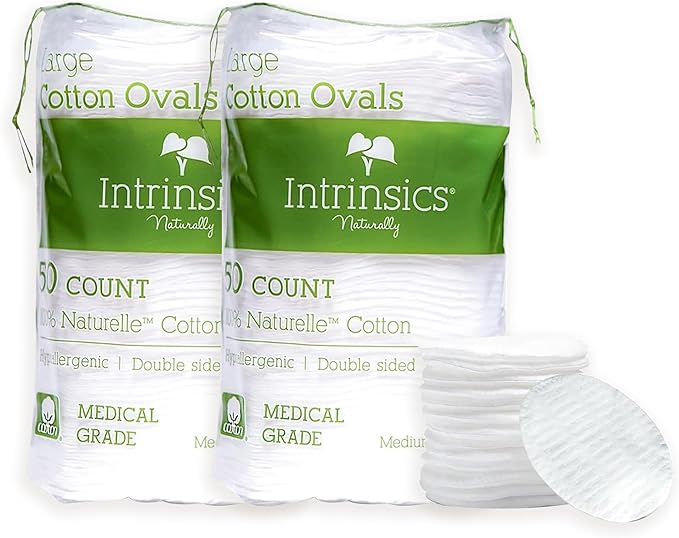 Intrinsics Premium 3” Large Cotton Rounds 2 Pack – Lint-Free Cotton Pads by Intrinsics%C2%AE