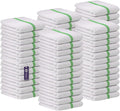 Bar Mop Green Stripe 10 lbs 16x19 Pack of 60, 100% Cotton Double Stitched Route by TOALLA