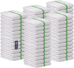 Bar Mop Green Stripe 10 lbs 16x19 Pack of 60, 100% Cotton Double Stitched Route by TOALLA