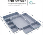 Welaxy Desk Drawer Organizer Tray, 8-Piece Felt Storage Drawer Dividers - Image 7