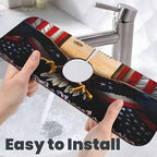 Classic American Old Flag Kitchen sink faucet pad, strong water absorption - Image 6