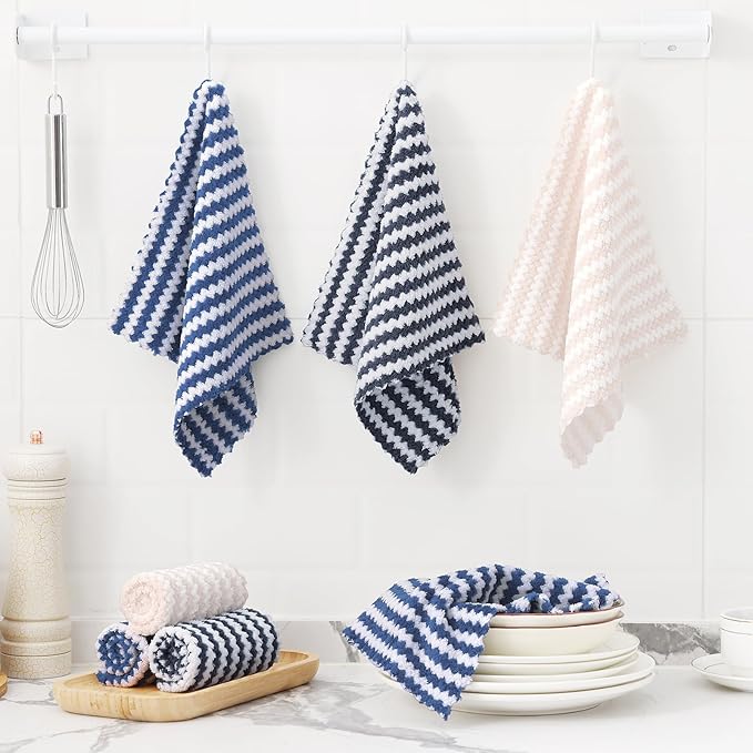 Homaxy 12 Pack Kitchen Dish Cloths, Ultra Soft and Absorbent Dish Towels - Image 8