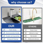 Sink Splash Guard Stone PNLLDDCN Non-Slip Diatom Mud Behind Faucet Mat - Image 5